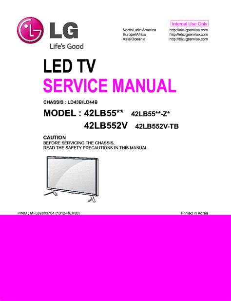 Lg 42lb552v 42lb552v Tb Led Tv Service Manual