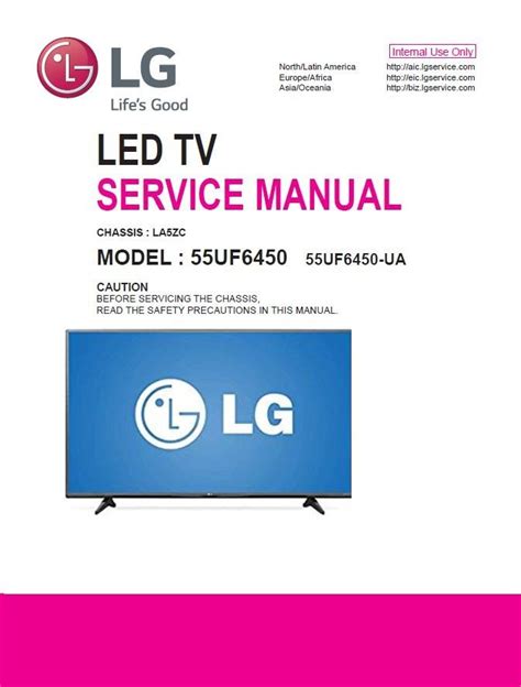 Lg 42lb670y 42lb670y Ta Led Tv Service Manual