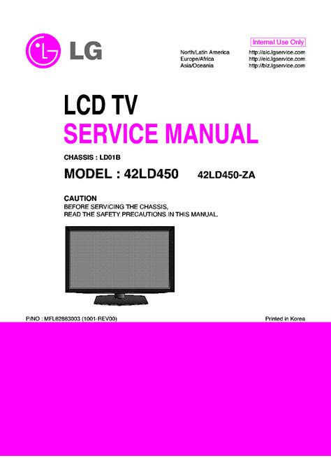 Lg 42ld450 42ld450 Za Lcd Tv Service Manual Download