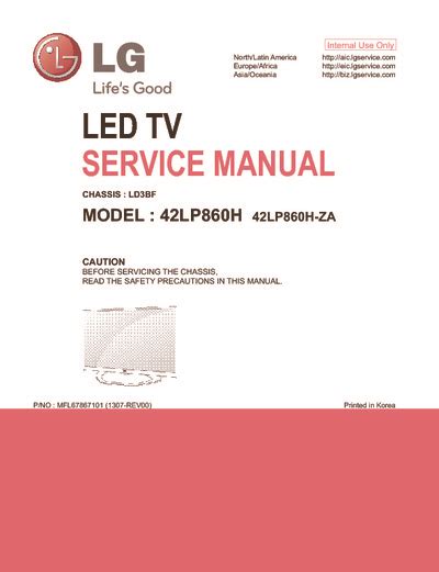 Lg 42lp860h 42lp860h Za Led Tv Service Manual Download