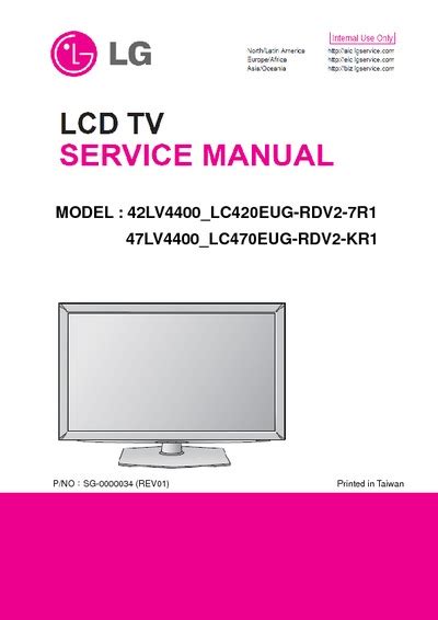 Lg 42lv4400 Lcd Tv Service Manual