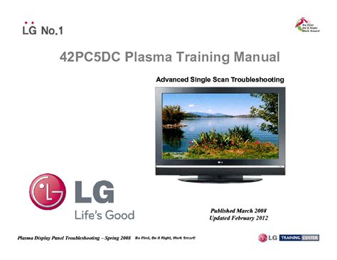 Lg 42pc5d 42pc5dc Plasma Tv Service Manual Repair Guide