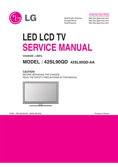 Lg 42sl90qd Aa Led Lcd Tv Service Manual Download