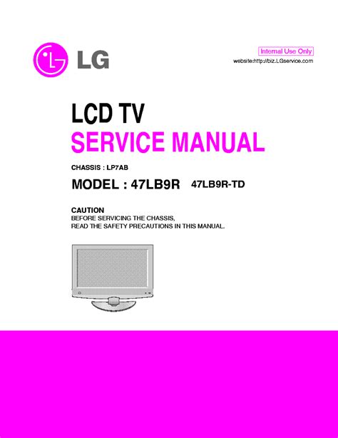 Lg 47lb9r 47lb9r Td Lcd Tv Service Manual Download