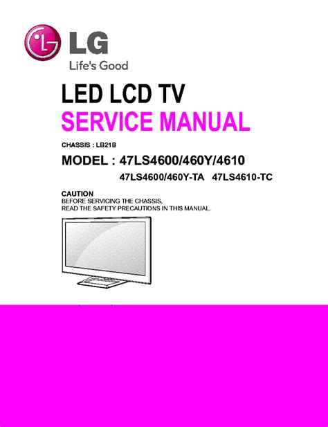 Lg 47ls4600 Ta Service Manual And Repair Guide