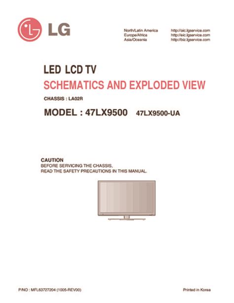 Lg 47lx9500 Lcd Tv Service Manual Download