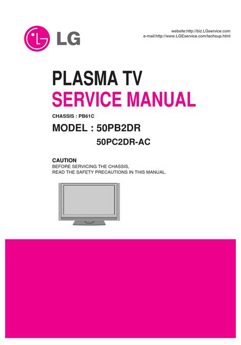 Lg 50pb2dr 50pc2dr Ac Plasma Tv Service Manual