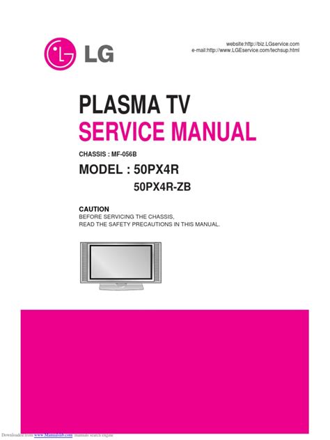 Lg 50pc52 50pc52 Zd Plasma Tv Service Manual