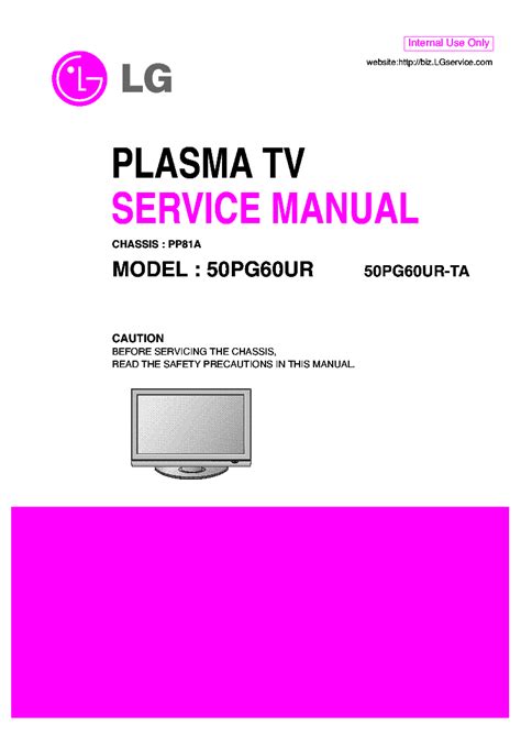 Lg 50pg60ur 50pg60ur Ma Plasma Tv Service Manual Download