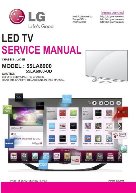 Lg 55la6900 55la6900 Ud Led Tv Service Manual