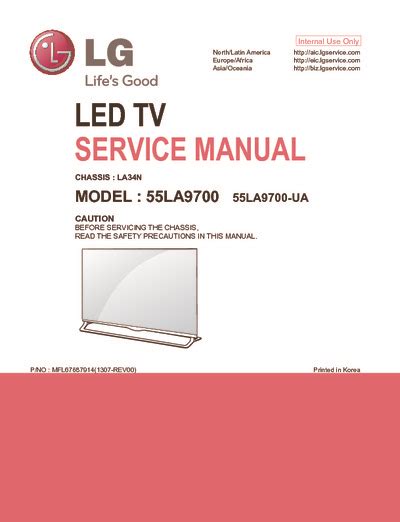 Lg 55la9700 Ta Service Manual And Repair Guide