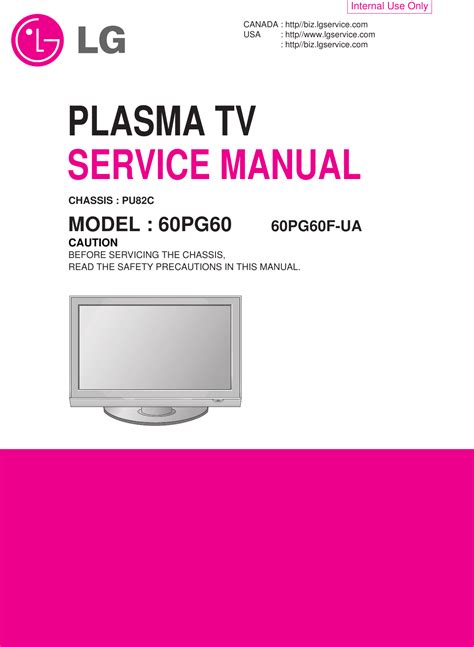 Lg 60pg60f Ua Tv Service Manual Download