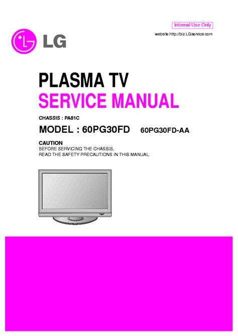 Lg 60ps70fd 60ps70fd Aa Plasma Tv Service Manual