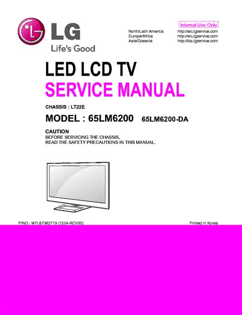 Lg 65lm6200 Sa Service Manual And Repair Guide