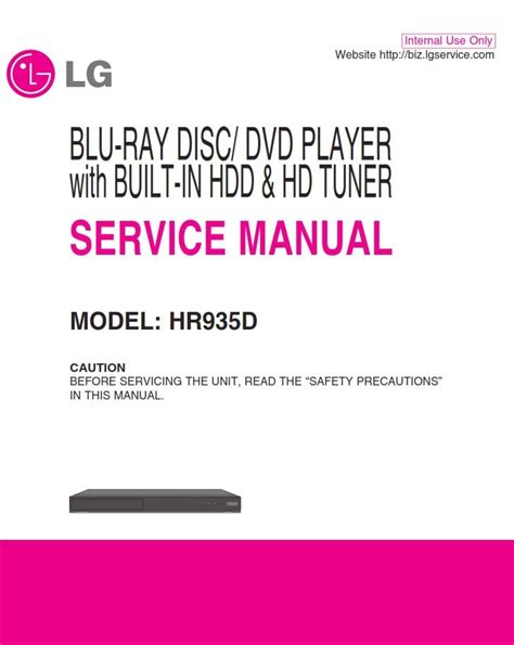 Lg Df599x Dvd Video Player Service Manual