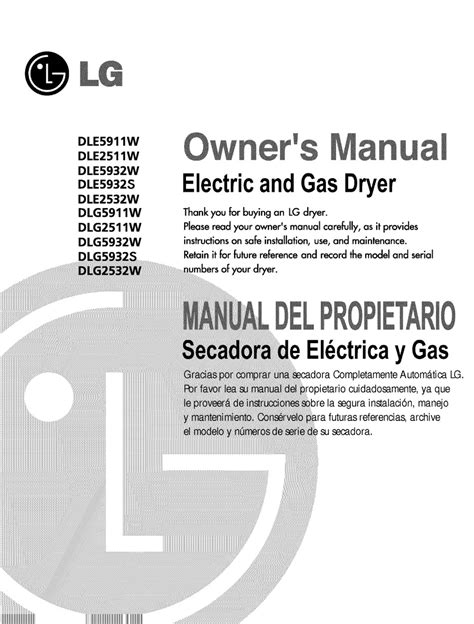 Lg Dle5932w Dle5932s Service Manual Repair Guide