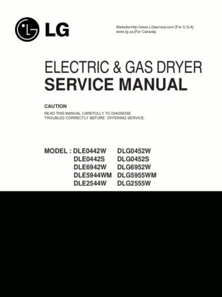 Lg Dle6942w Dlg6952w Service Manual Repair Guide