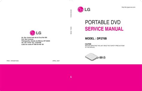 Lg Dp270b Portable Dvd Service Manual Download