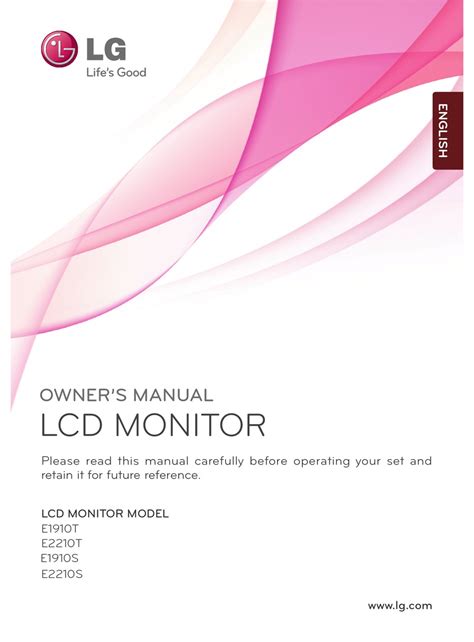 Lg E1910s Monitor Service Manual Download