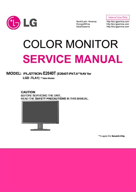 Lg E2040t Monitor Service Manual