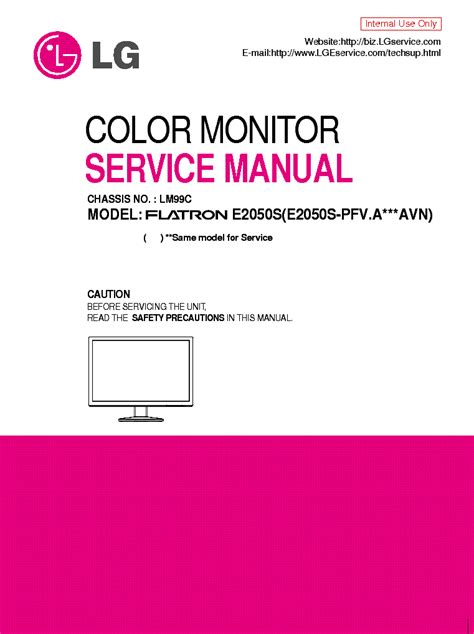 Lg E2050s Monitor Service Manual