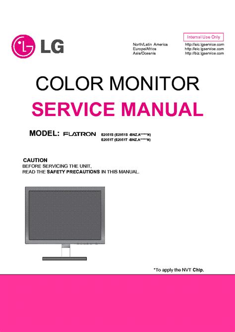 Lg E2051s E2051t Monitor Service Manual Download