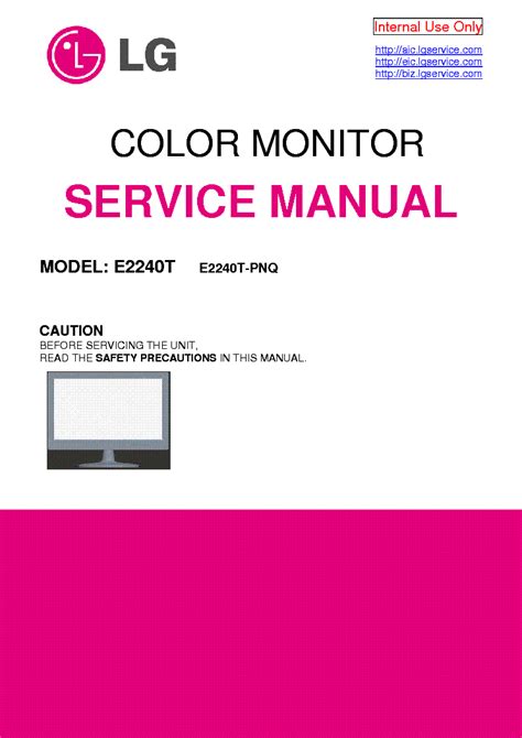 Lg E2240t E2240t Pnq Monitor Service Manual Download