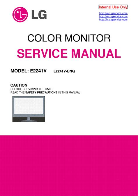 Lg E2241c Monitor Service Manual Download