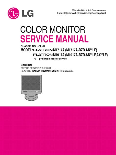 Lg E2242v Monitor Service Manual Download