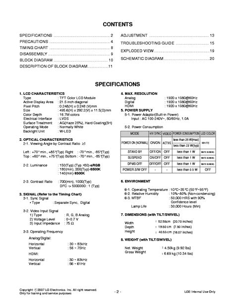 Lg E2250vr Monitor Service Manual Download