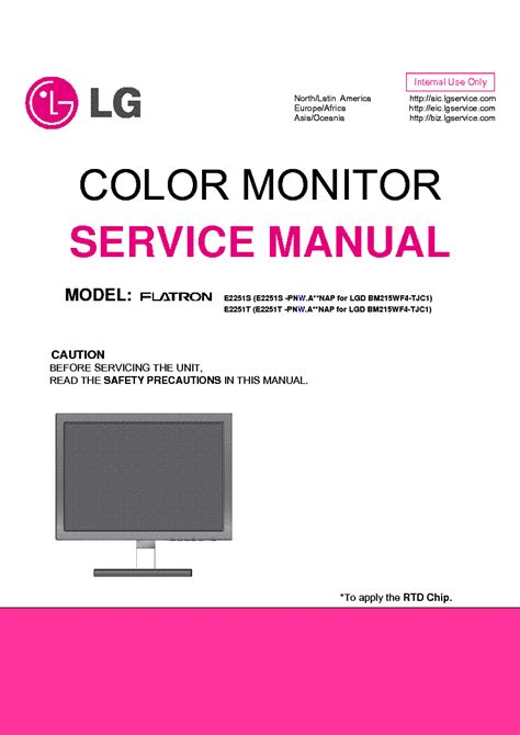 Lg E2251s Pnw E2251t Pnw Monitor Service Manual