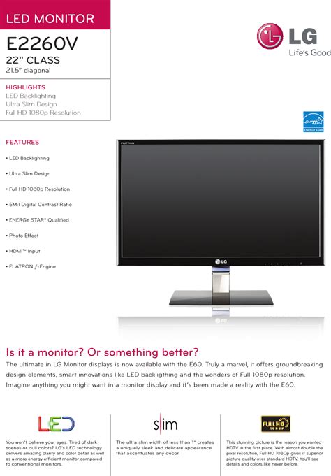 Lg E2260v Monitor Service Manual Download