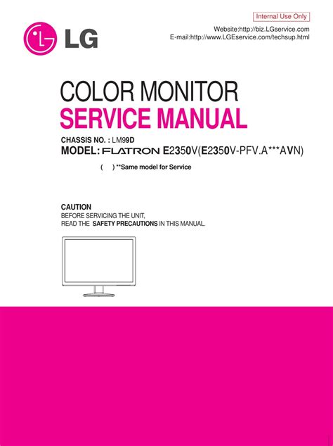 Lg E2350t Monitor Service Manual Download