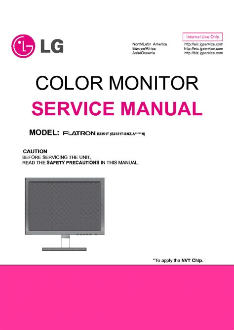 Lg E2351t Monitor Service Manual