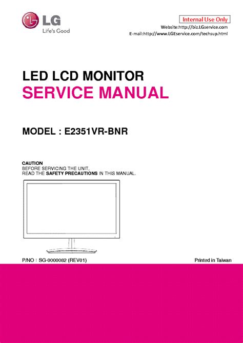 Lg E2351vr Monitor Service Manual Download