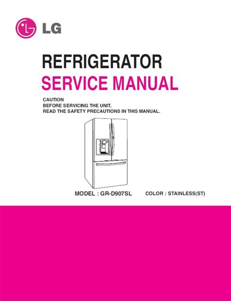 Lg Gr B207fvc Service Manual And Repair Guide