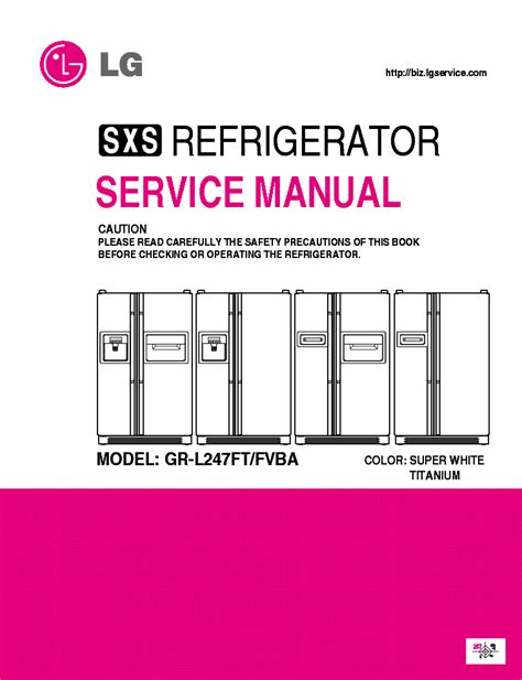 Lg Gr L247ft Fvba Refrigerator Service Manual