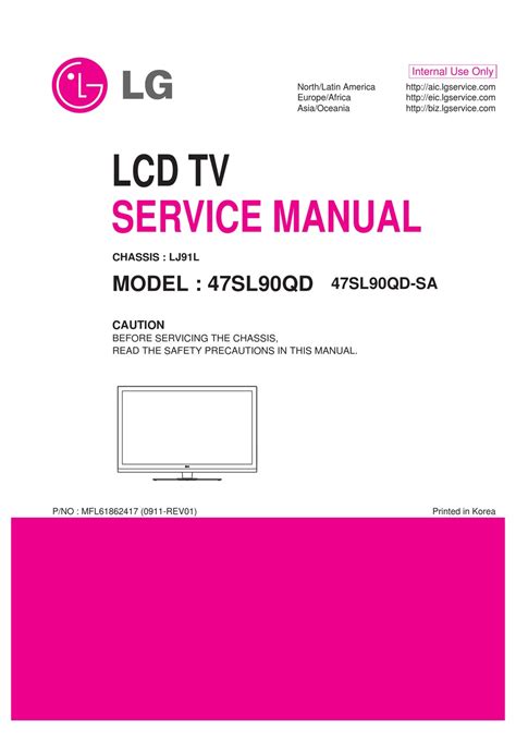 Lg Lcd Tvlg 47sl90qd Aa Service Manual