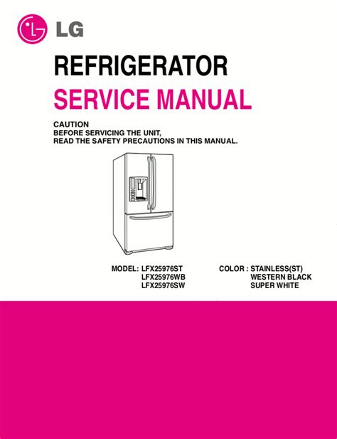 Lg Lfx25976sw Service Manual Repair Guide