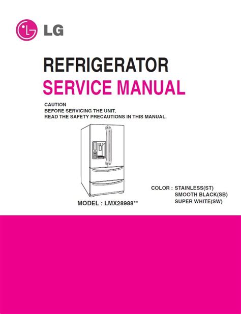 Lg Lmx28988st Service Manual Repair Guide