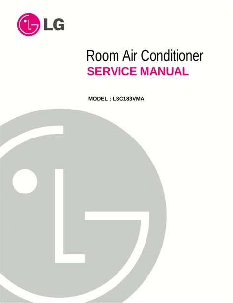 Lg Lsc183vma Room Air Conditioner Service Manual