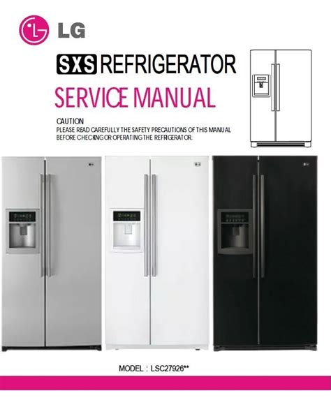 Lg Lsc27926 Refrigerator Service Manual Download