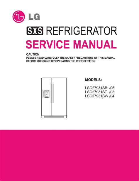 Lg Lsc27931sb Service Manual Repair Guide