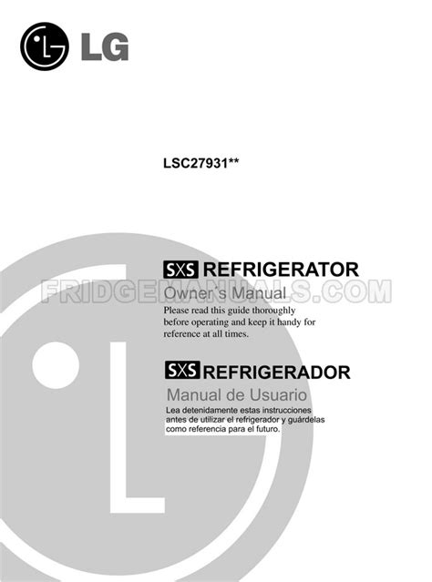 Lg Lsc27931st Service Manual Repair Guide