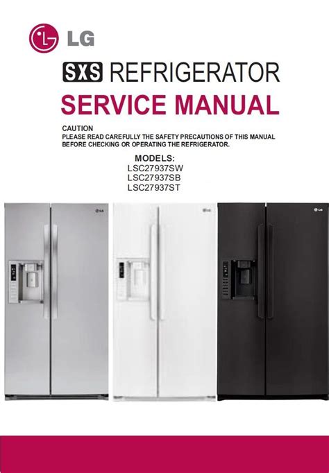 Lg Lsc27937st Service Manual And Repair Guide