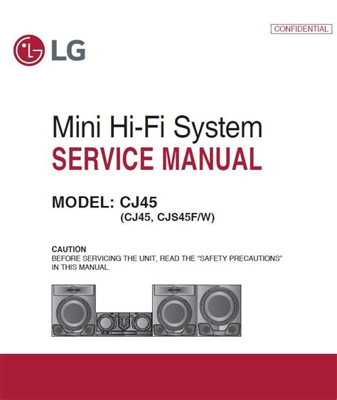 Lg Mcd606 Mini Hi Fi System Service Manual Download