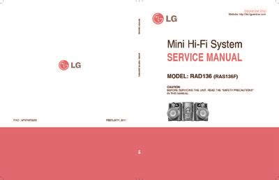 Lg Rad136 Ras136f Mini Hi Fi System Service Manual