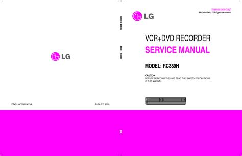 Lg Rc389h Service Manual Repair Guide