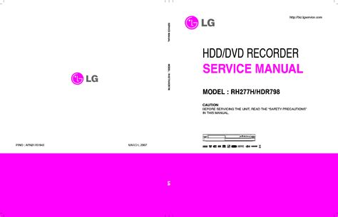 Lg Rh277h Hdr798 Hdd Dvd Recorder Service Manual