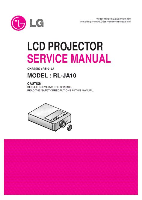 Lg Rl Ja10 Lcd Projector Service Manual Download